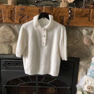 Beautiful soft fluffy white H&M sweater top